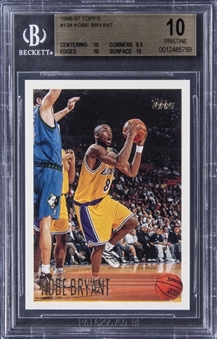 1996-97 Topps #138 Kobe Bryant Rookie Card - BGS PRISTINE 10